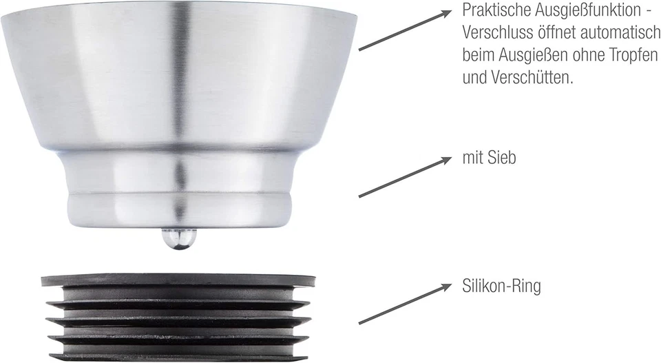 HI - Wasserkaraffe Glaskaraffe Glas-Karaffe Glaskanne Wasserkrug Glaskrug 1 L - Bild 2 von 4