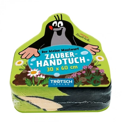 Trötsch 80774 großes Zauberhandtuch "Der kleine Maulwurf" grün 30x60 cm