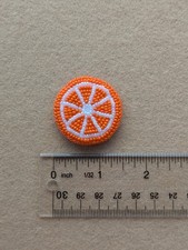 Handcrafted Beaded Orange Round Magnet