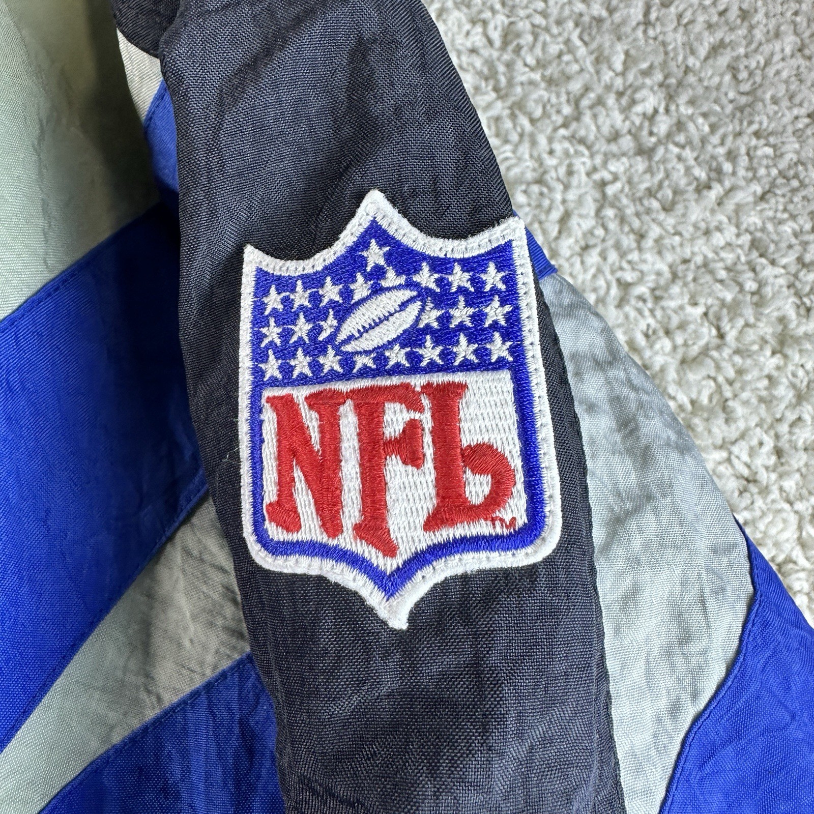 VTG 90s Dallas Cowboys NFL Pro Line Apex One Shark Tooth Jacket Sz XL