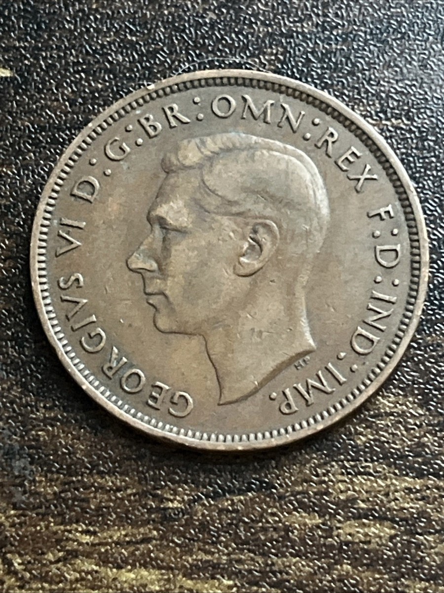 その他 Mone 1939 Great Britain UK One 1 Penny George VI Beautiful Actual Coin