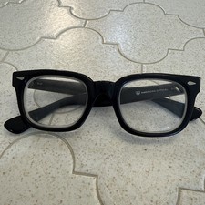 vintage 1950s 1960s eyeglasses AMERICAN OPTICAL black 46  21 plastic fames