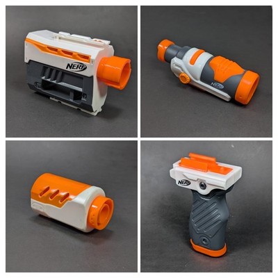 NERF N-Strike Modulus Elite Accessories & Extras - Grip Scope Barrels 4PCS LOT