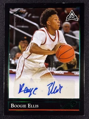 2021-22 Leaf Memories #BG-BE1 Boogie Ellis 1992 Rookie Autograph Green #/50
