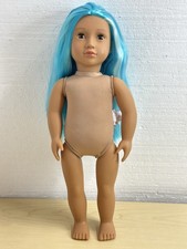 OG Our Generation 18" Doll Toy Blue Straight Hair Brown Eyes Used