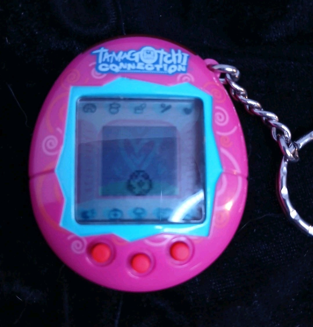 Original Bandai Tamagotchi V2 Rare Purple Swirls Connection Tested