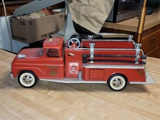 VINTAGE PRESS STEEL EARLY 1960's TONKA FIRE TRUCK EXCELLENT HIGH GRADE