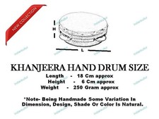 Khanjeera Professional Hand Drum Percussion Dhapli Goat Skin Cover Wooden Khamak