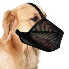 Pet Dog Muzzle Anti-lick Anti-Biting Chewing Bark Licking Mouth Cover Mesh Mask