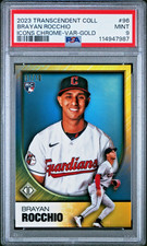 BRAYAN ROCCHIO 2023 Topps Transcendent Icons Chrome RC GOLD🔥01/10 # 96 PSA 9 M