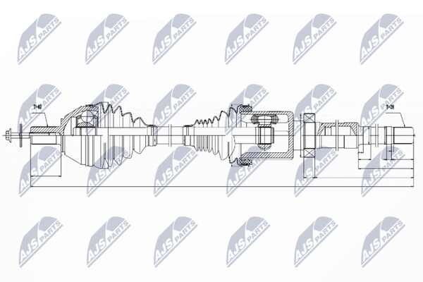 Nty Antriebswelle NPW-VV-039 FüR Volvo-image