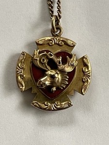 Vintage Loyal Order Of Moose Pendant