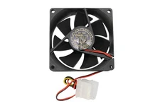 80x25mm 80mm Ever Lubricate Case 12V PC Fan w/ LP4 Connector, FANBOXSL