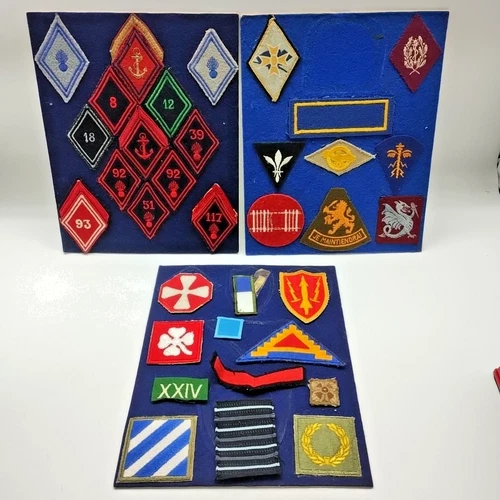 Vtg Army Navy Patch Badge Cloth WW2 French Dutch Military Cloth Insignia Rare