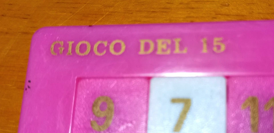 Gioco Del 15 Puzzle Rompicapo Vintage Rosa Oro - Immagine 4 di 4