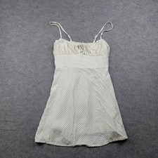 Urban Outfitters Dress Womens Small White Polka Dot Smocked Mini Sundress Lined