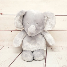 Carters Child of Mine 8.5" Gray Elephant Rattle Crinkle 2015 Baby Animal Plush