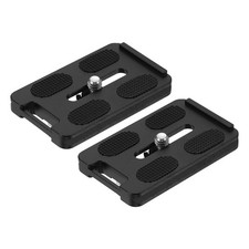 2PCS Tripod Quick Release Plate 2.44" Length Tripod Mount Plate, Black