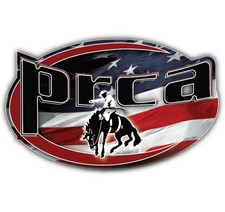 Professional Cowboy Rodeo Prorodeo Prca Usa Flag 4 Inch Vinyl Sticker Decal