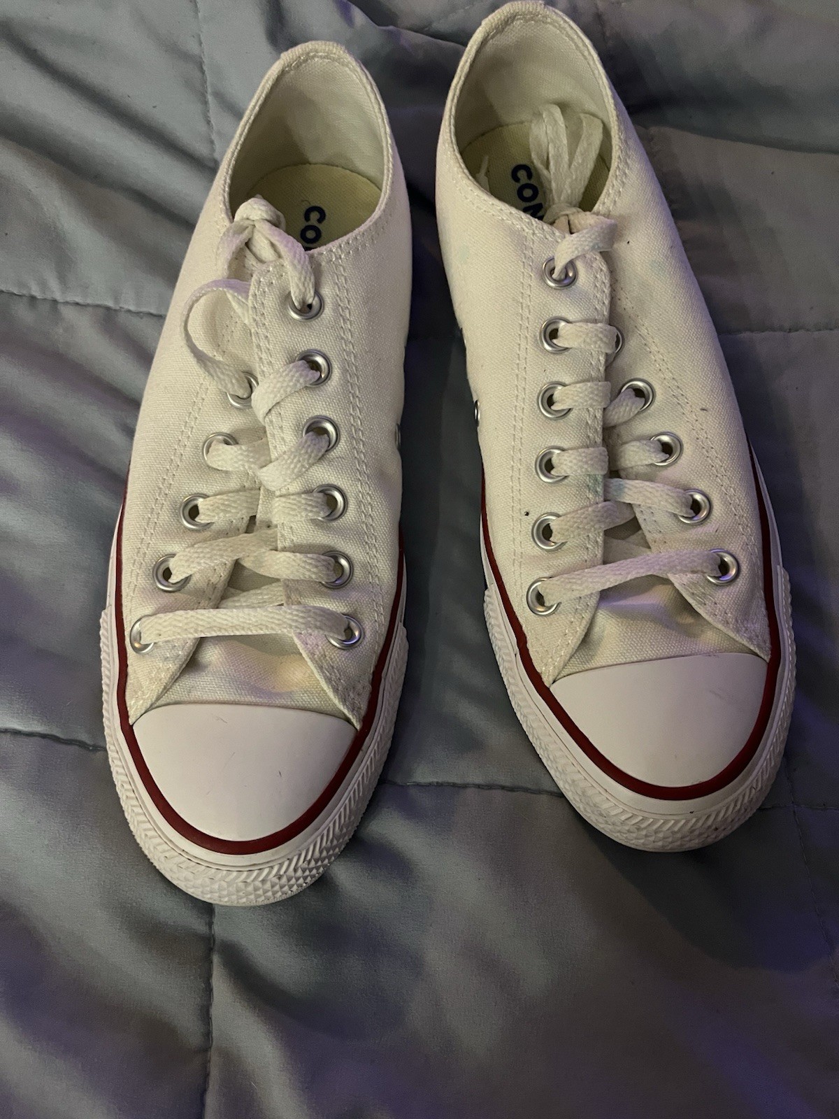 Converse Chuck Taylor All Star Men's White Canvas Sneakers Size 8 Comfort