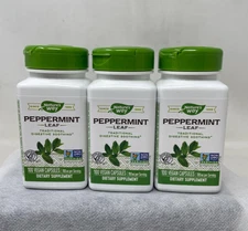 Nature's Way Peppermint Leaf 700mg - 100 Capsules, Exp. 8/29 - 3 Pack