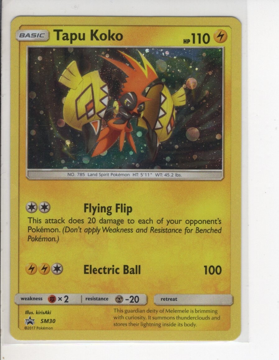 Pokemon Promo Holo Rare Tapu Koko SM30 