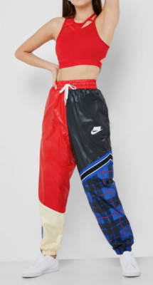 Nike Sportswear NSW Women's Woven Checked Trousers Spans Both Past & Present M