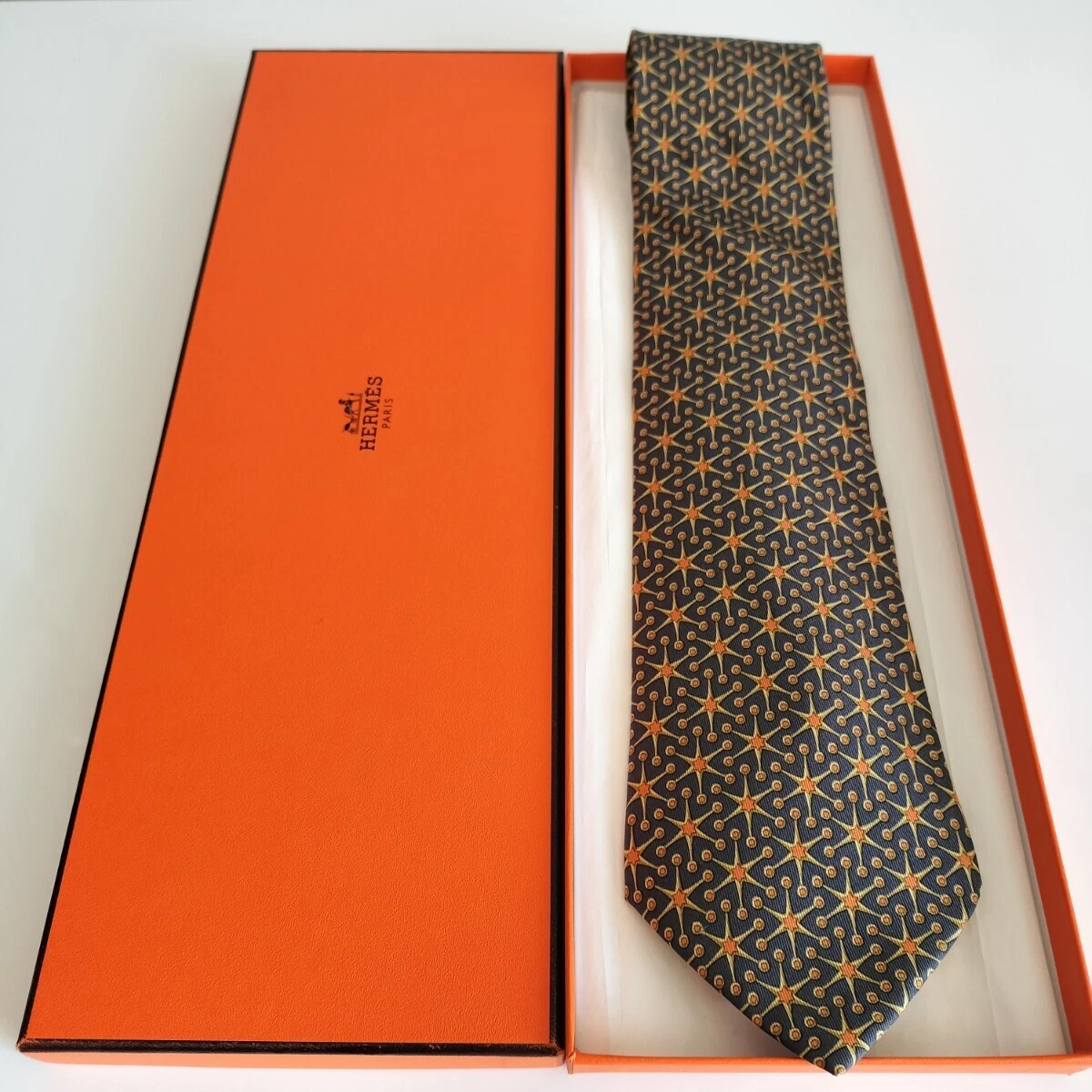 HERMÈS Cravatta uomo HERMES Francia vera seta cravatta abito classico lusso multicolore T172