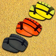 3 Pairs Lenses Replacement for-Vonzipper Elmore Polarized-Black Orange Red Gold