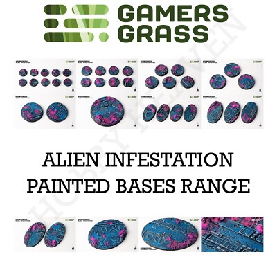 Gamers Grass Alien Infestation bemalte Basen Range Resin Kombiversand RM24