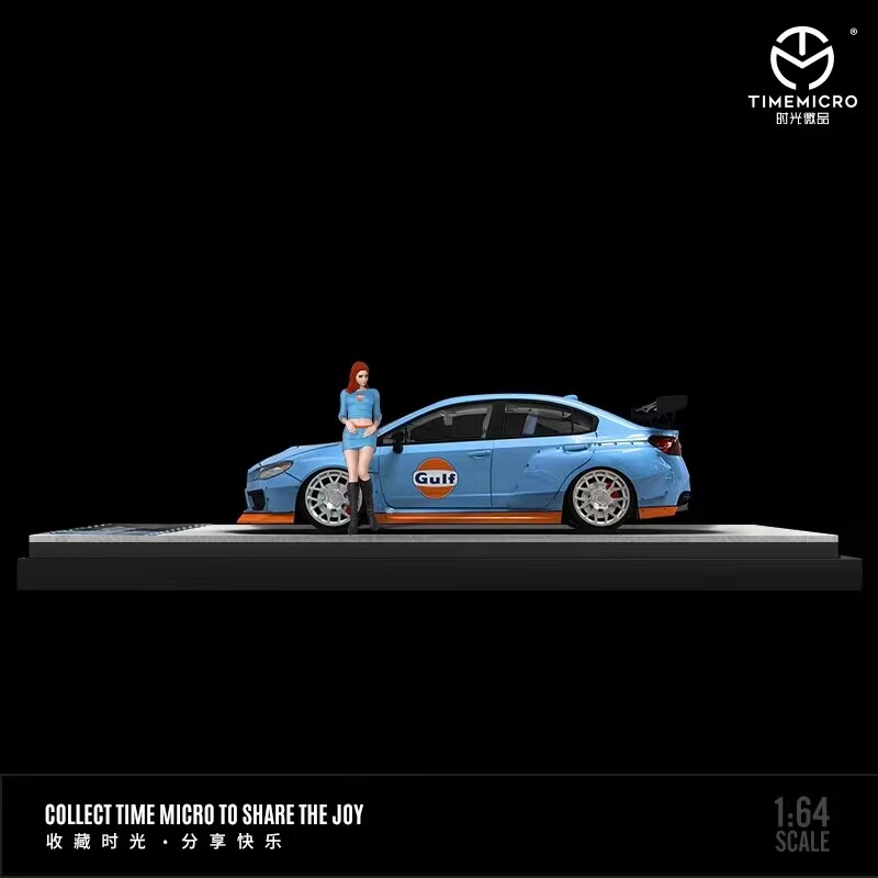 1/64 SUBARU スバル インプレッサ WRX STI GULF Time Micro 1:64 Model Car Subaru WRX STI Alloy Sport Vehicle
