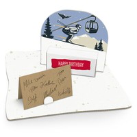Itenga Geldgeschenk Verpackung Skifahrer Urlaub Schnee Gutschein Geschenkkarte
