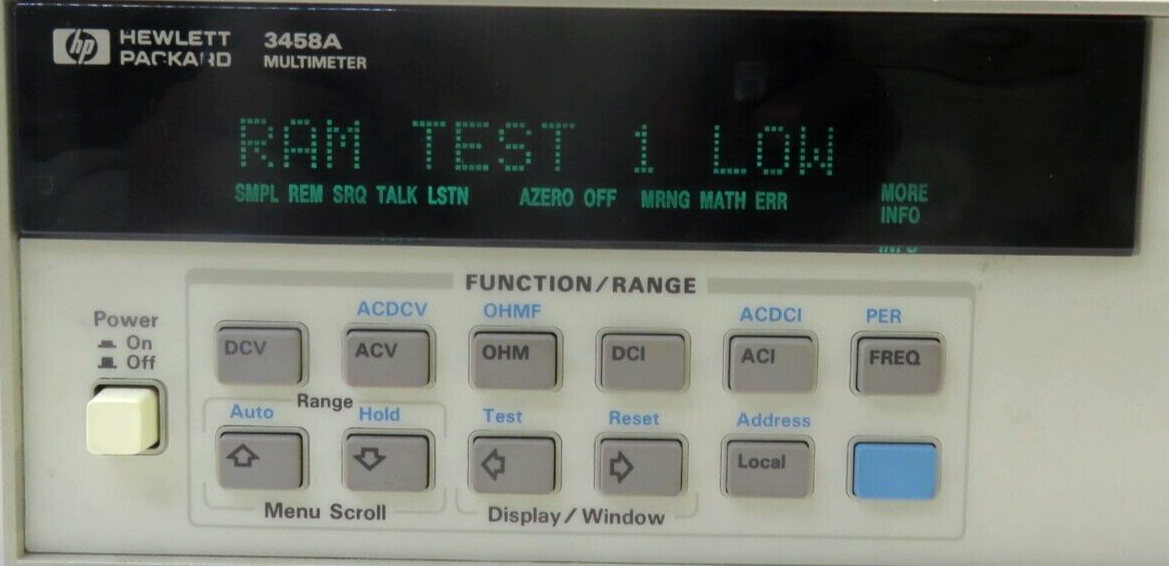 HEWLETT PACKARD 3458A Digital Multimeter, FOR PARTS/ REPAIR eBay