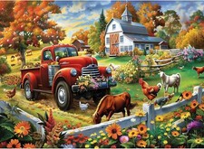 300 Pieces Jigsaw Puzzle for Adults,Country Life Puzzle 300 Pieces Highlights...