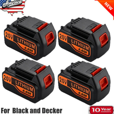 1-4Pack For Black & Decker Lithium 20V MAX Battery Li-Ion LBXR20 LBXR2020 20Volt