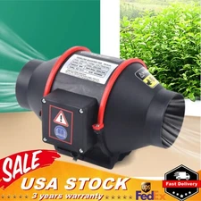 4 inch 310CFM Inline Duct Ventilation Fan Vent Exhaust Blower Vent Fan New