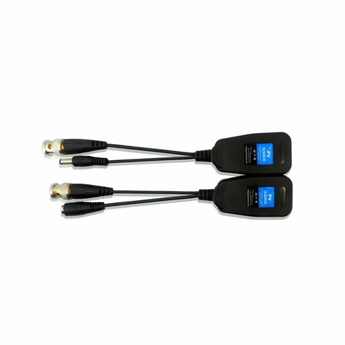 RJ45 BNC CAT5 TELECAMERA CCTV VIDEO BALUN DC JACK SPINA TVI HIKVISION SWANN COASSIALE - Foto 12 di 12