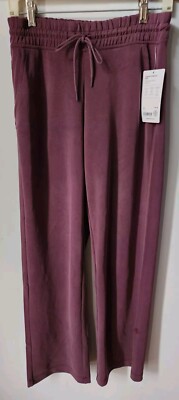 Nwt Athleta Seasoft Mid Rise Straight Pant Color Purple : Size Small 