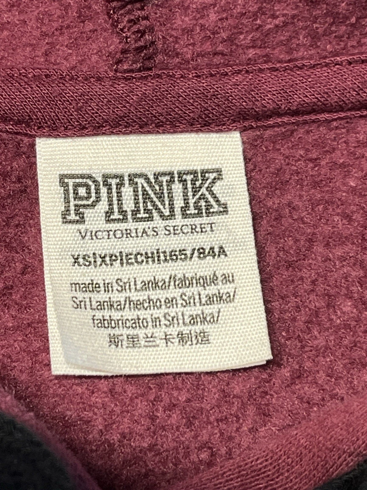 UNDERCOVER Felpa con cappuccio Victoria Secret ROSA taglia XS