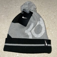 New Nike KD Kevin Durant Grey Black Beanie Hat Boys Youth