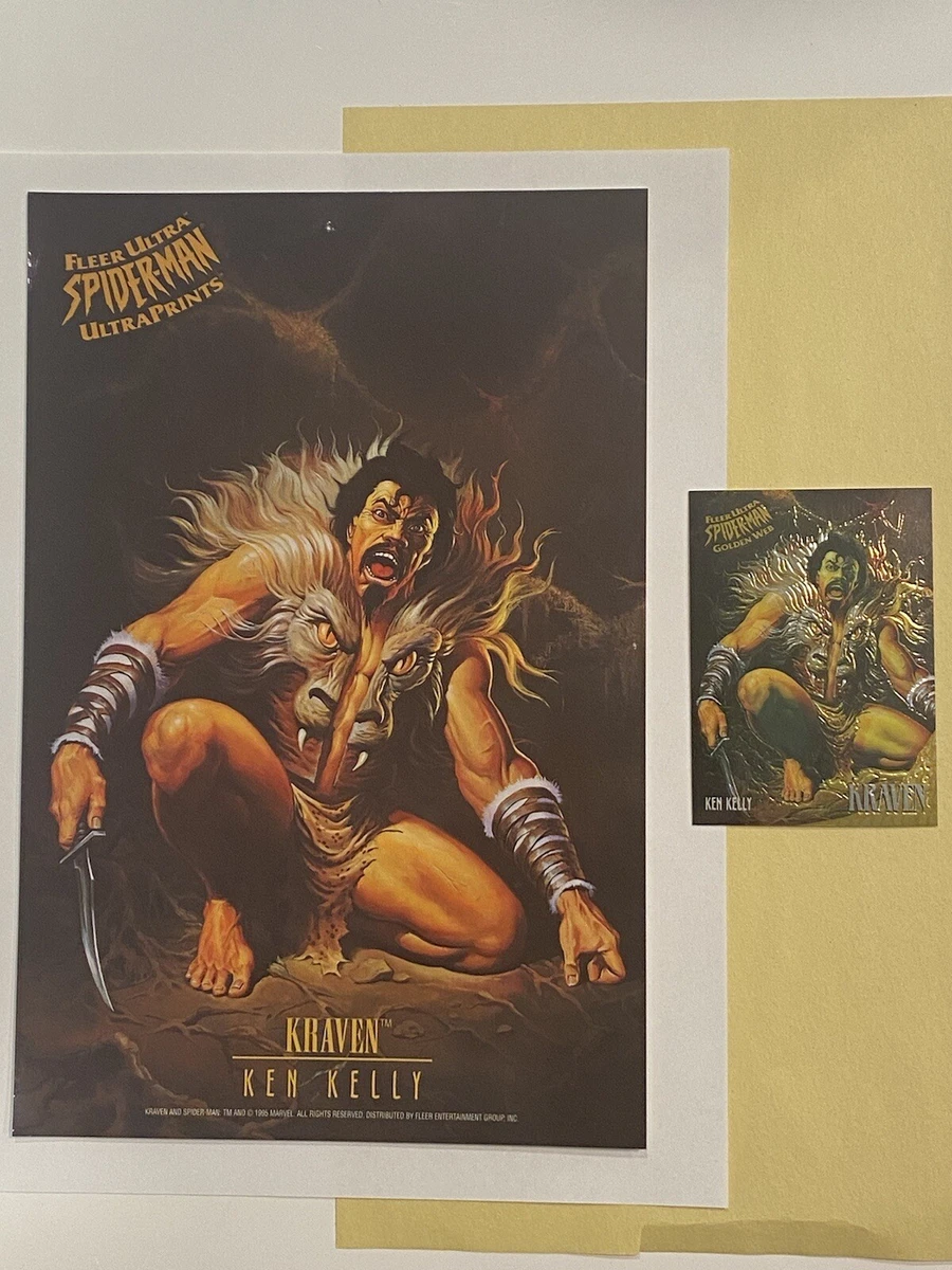 Fleer Ultra Spider Man UltraPrints and insert card Kraven Ken Kelly | eBay