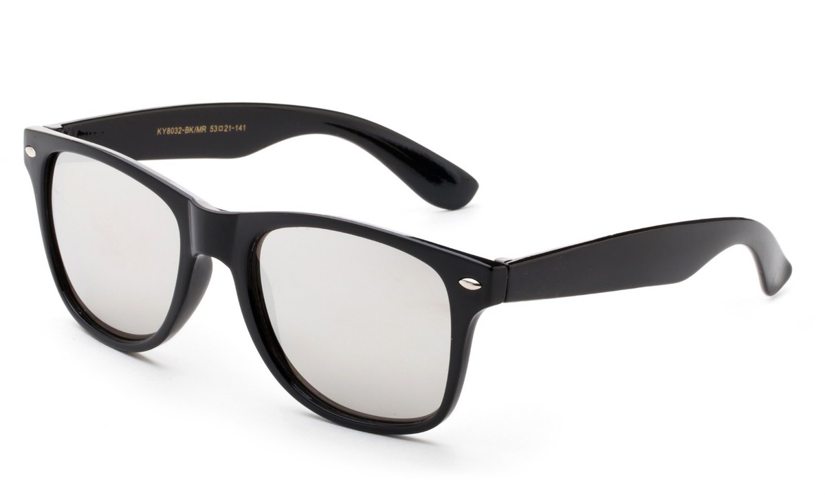 PUTS 作品 Sunglasses Vintage Retro 80s Frame Unisex with Pouch Multicolor