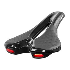 Bike Saddle Soft Saddle with USB Warning Taillight J2T1