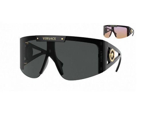 Versace Occhiali da Sole VE4393 GB1/87 Nero grigio Donna | eBay