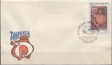 W NICARAGUA C1196 FDC DISCOVERY OF AMERICA STAMP FIRST DAY COVER