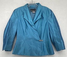 Alex Evenings Long Sleeve Bright Blue Lined Jacket Only was set of 2 Size 10