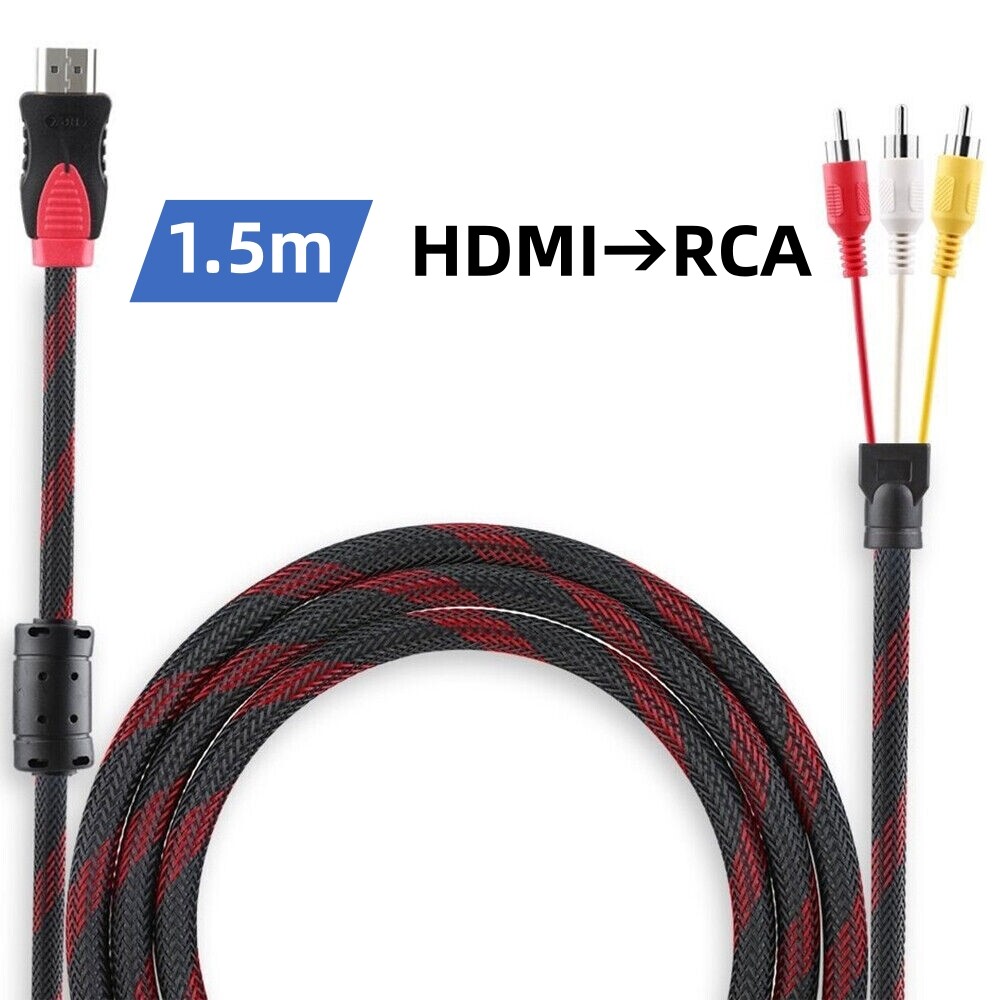 CableDeconn HDMI Auf 3 RCA AV Composite Video Audio Konverter, Adapter Für Fire TV Sticks