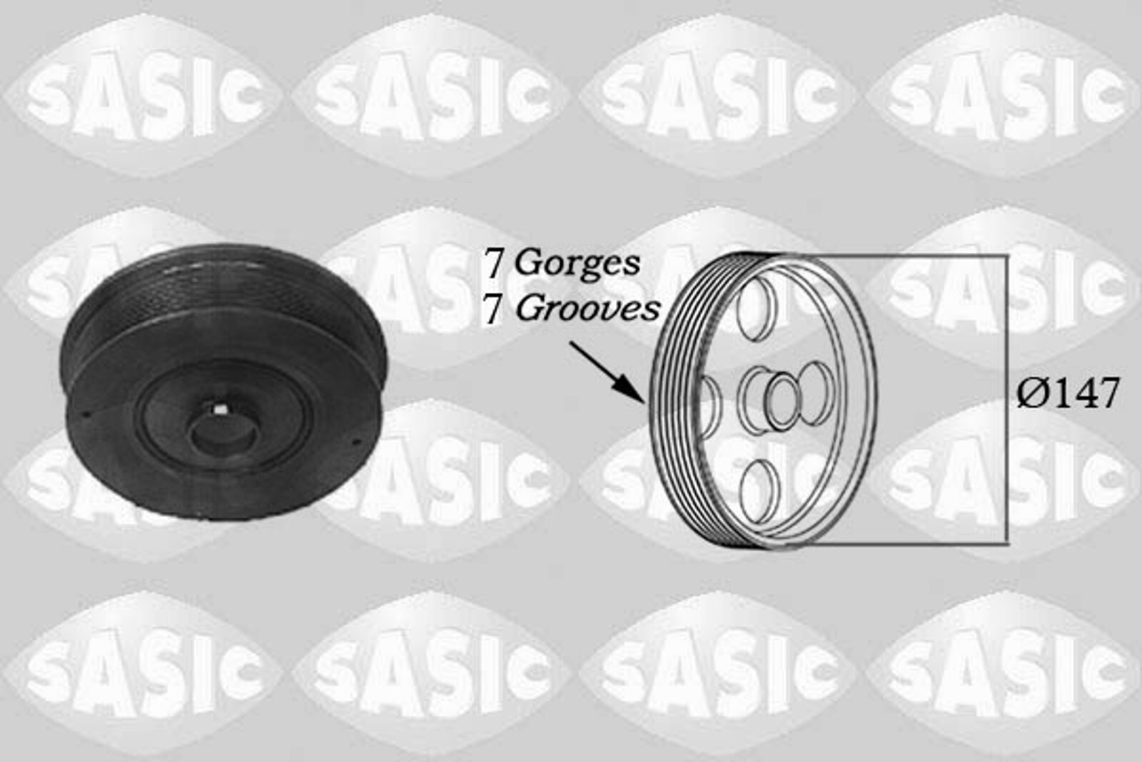 Poulie de vilebrequin haute performance pour Renault Espace et Master II