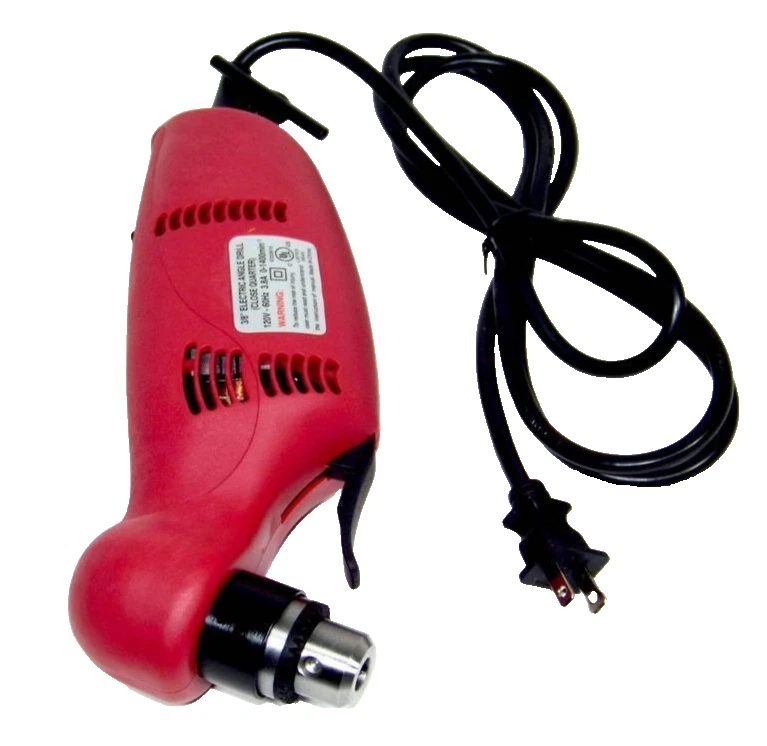 Electric Drill 3/8" Chuck Close Quarter  Right Angle Reversible UL Listed Tool - Image 3 of 3