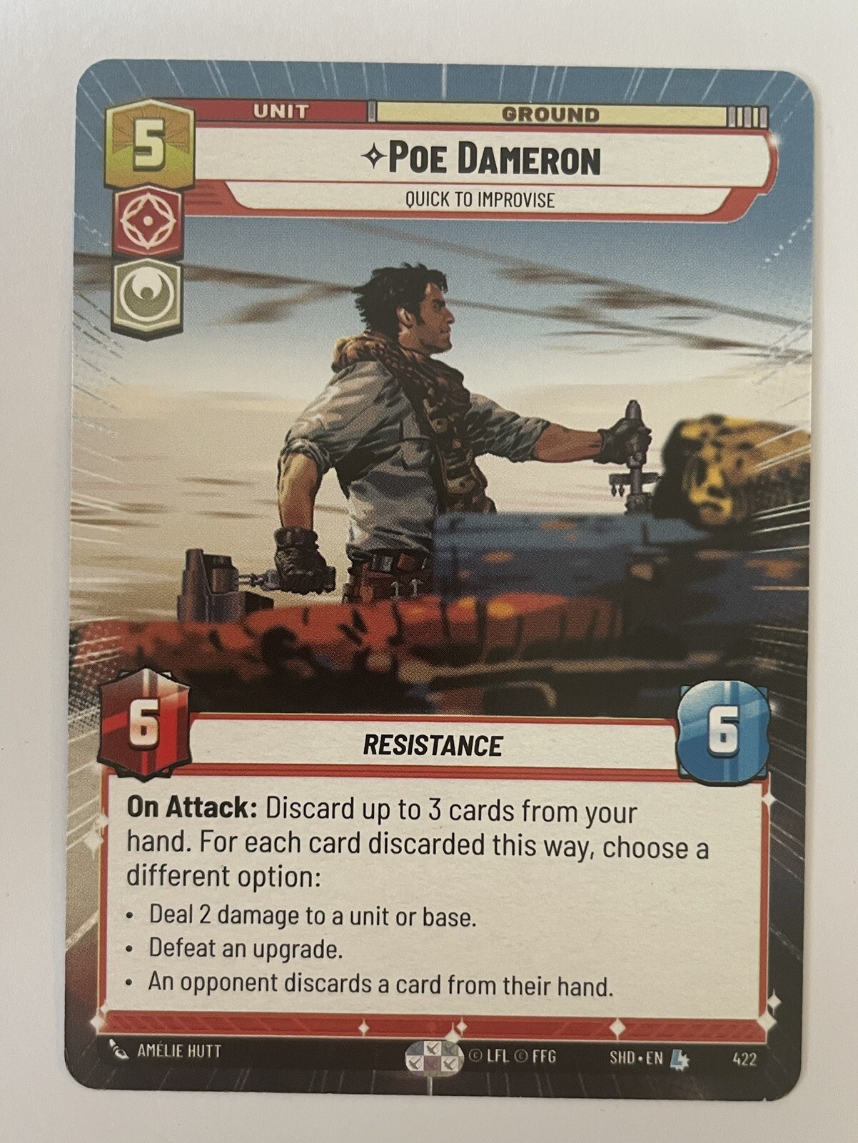 POE DAMERON Hyperspace 422 Legendary Star Wars Unlimited Shadows Of The Galaxy